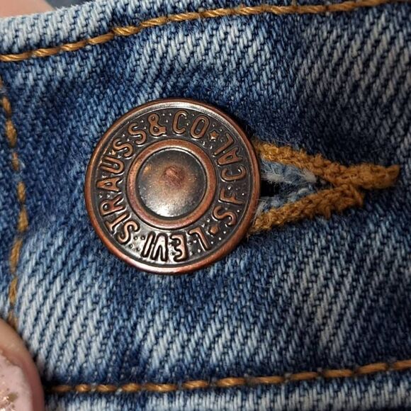 Levi's 551 Relaxed Fit Tapered Leg Vintage 90s Jeans size 16 Long - Picture 6 of 8